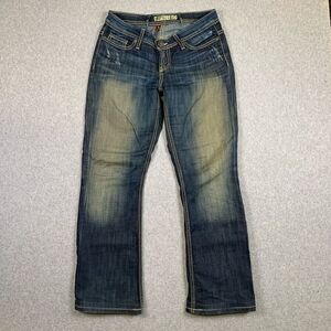 BKE TIA bootcut jeans womens 27 x 31.5 stretch buckle denim